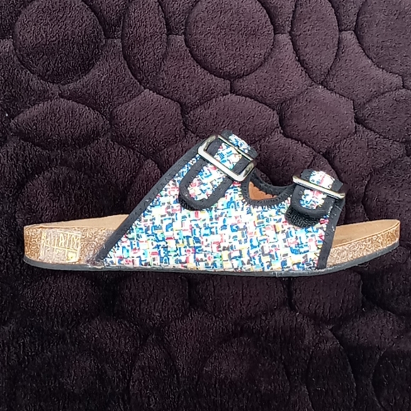 Bernie Mev Woven Double Strap Velcro Cork Sandal - Picture 13 of 16